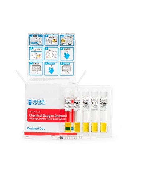 HI93754D-25 Odczynniki do ChZT, zakres niski, metoda bezrtęciowa HI93754D-25 Odczynniki do ChZT, zakres niski, metoda bezrtęciowa